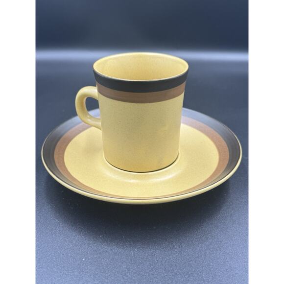 Vintage Arrow Stone Japan Cups & Saucers Set of 4– Mid Century Japanese - Picture 10 of 10